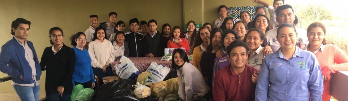 Alumnos de ITESCO donan tapitas y despensa a niños con cáncer