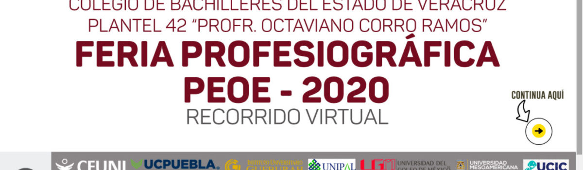 Participa ITESCO en Feria Profesiográfica Virtual PEOE-2020