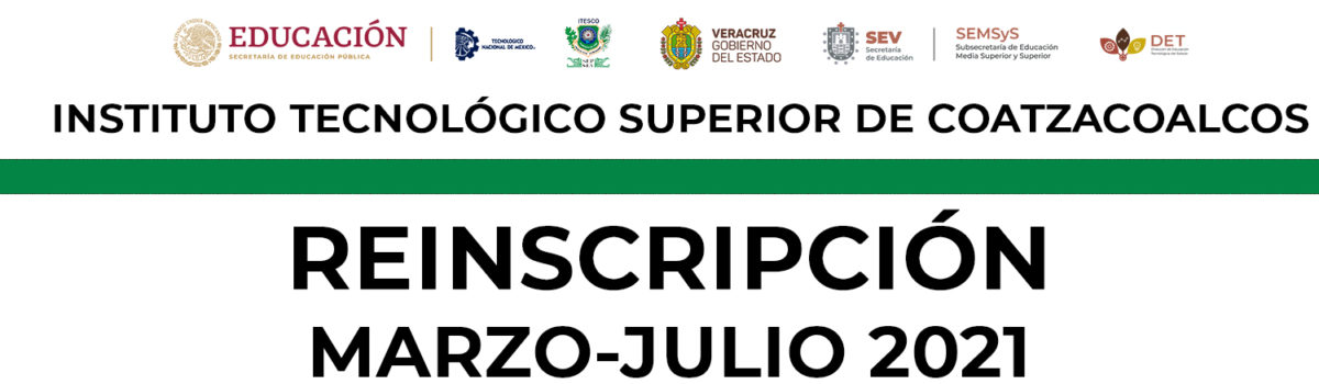 Reinscripción Marzo-Julio 2021