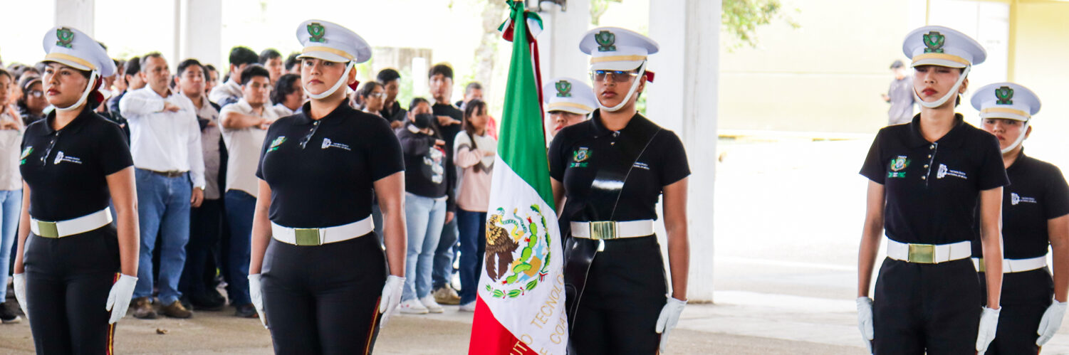 Con Actos Civícos ITESCO conmemora el «Día de la Bandera»