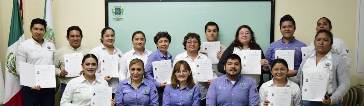 Entidad Evaluadora de Certificación y Evaluación, entregó certificaciones a personal del ITESCO