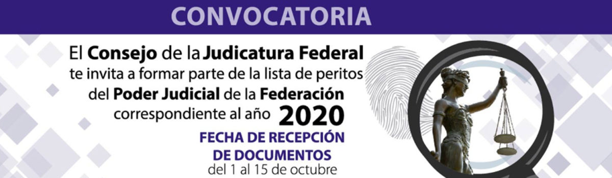 Convocatoria Peritos del Poder Judicial de la Federación 2020