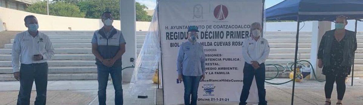 Acondiciona TecNM Campus Coatzacoalcos cuatro carpas sanitizantes