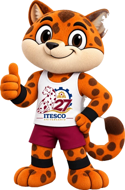 Mascota del ITESCO dando la bienvenida